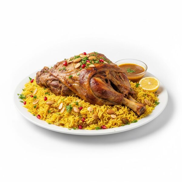 نيفة ضاني طازجة مشوية على الفحم بنكهة غنية وقوام طري، تُقدّم من قوطه للمشويات لمحبي الأطباق الأصيلة والمذاق الفاخر.