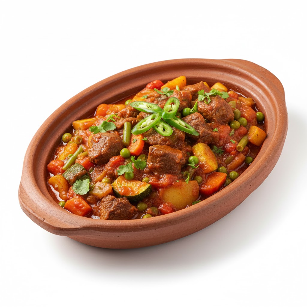 مطعم الحجرى -طاجن خضار باللحمة