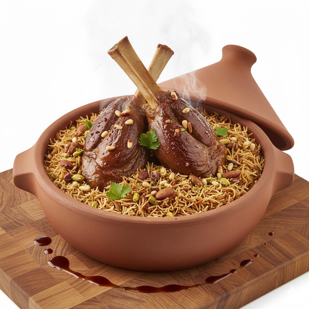 مطعم ابو صالح - فخارة موزة بالشعرية والمكسرات