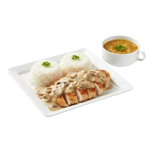 مطعم ابو صالح - وجبة بيكاتا بالمشروم