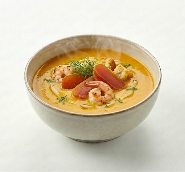 شوربة بطارخ بالجمبري