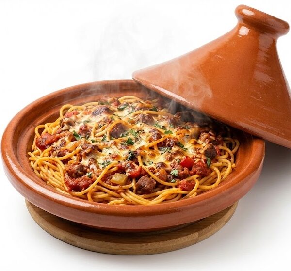 طاجن مكرونة سباجيتي