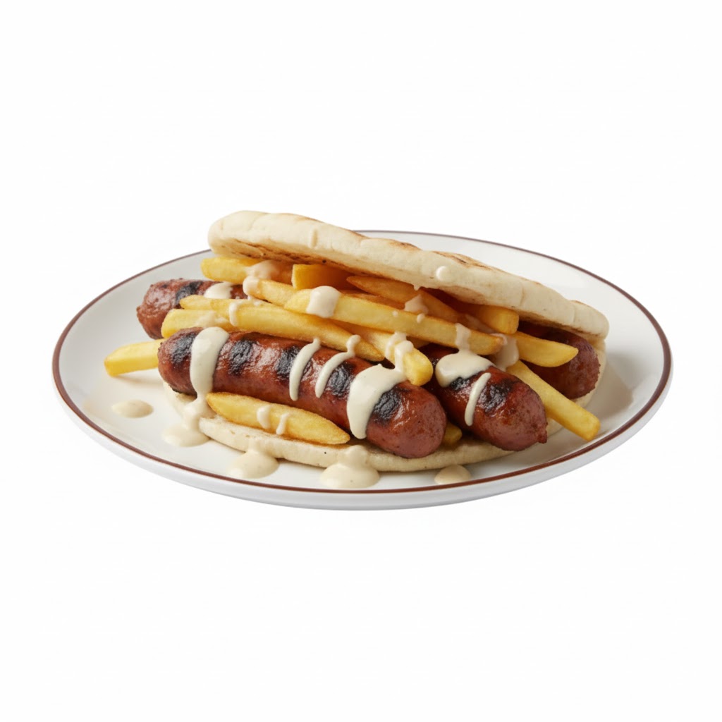 سندوتش بطاطس سجق