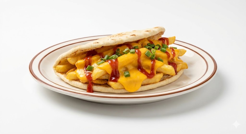 سندوتش بطاطس صوص شيدر