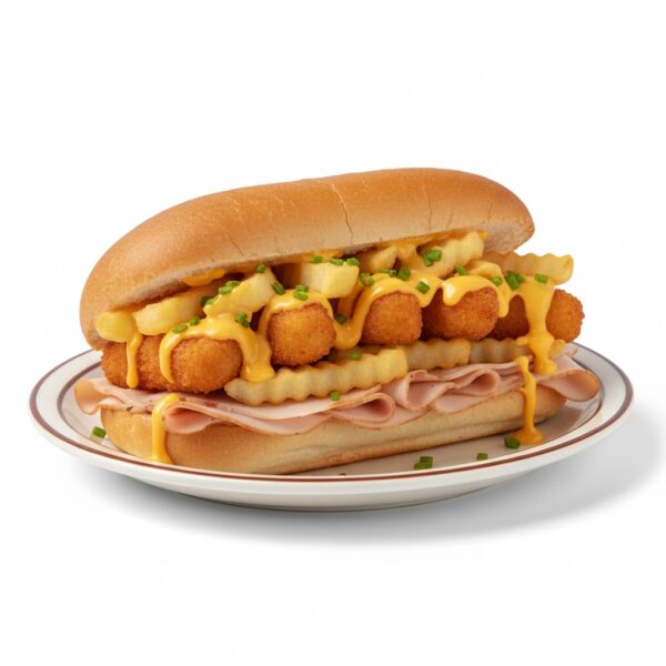 سندوتش بطاطس مقليّة شيدر