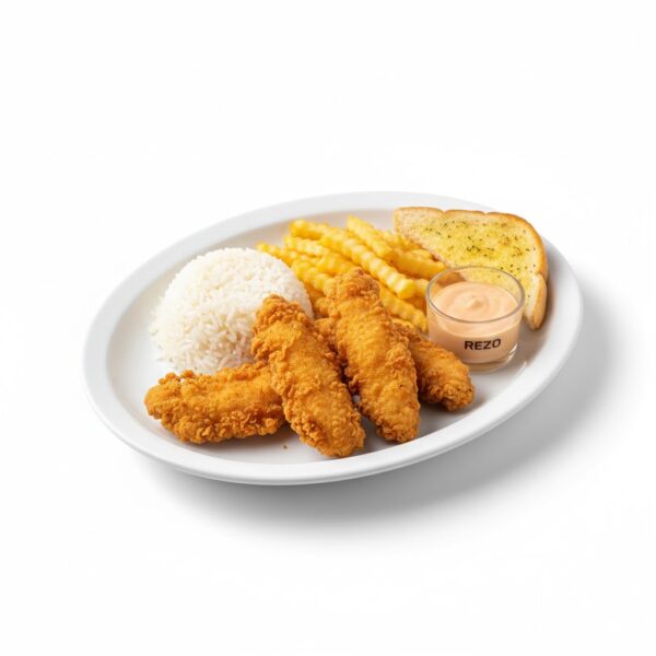 مطعم جولدن سبون -وجبة تشيكن استربس