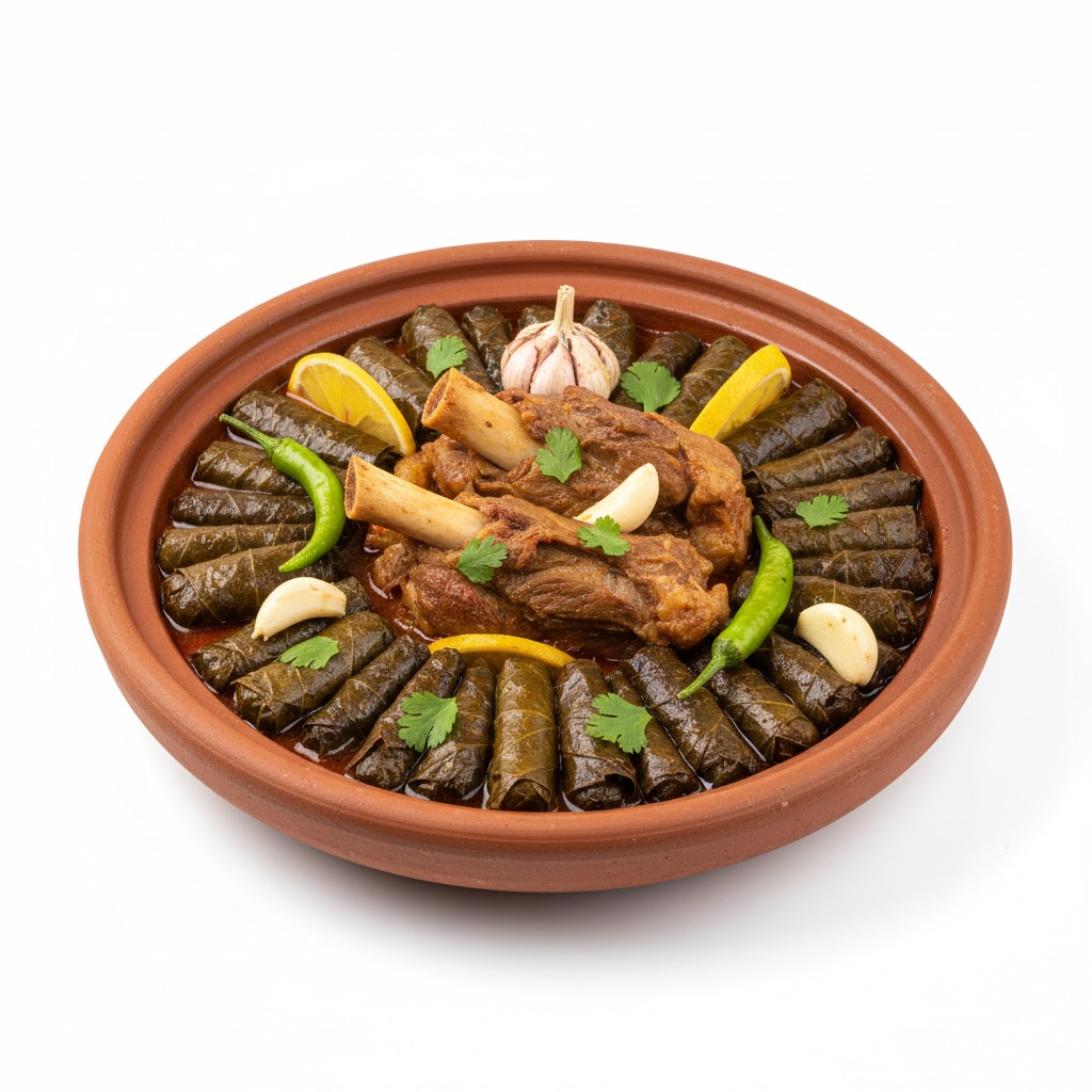 مطعم بزوم - طاجن ورق عنب بالكوارع