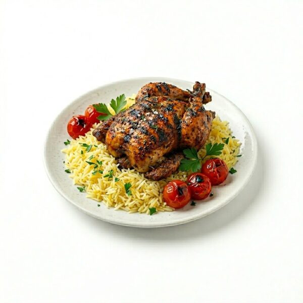 مطعم مصطفى - فرخة مشوية مع ارز بسمتى