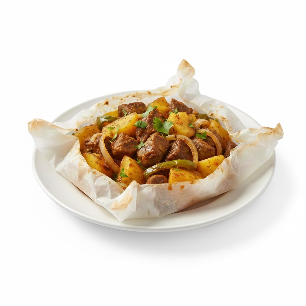 مطعم بزوم - ورقة لحم بالبطاطس